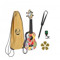 KEIKI K2 Serie Sopran Ukulele Set - Agathis / El Muerto" (K2-EM)