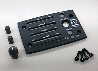 IBANEZ Plate/Knop Set - for SST Preamp Lefthand 5AEQ43F (5APP02F)