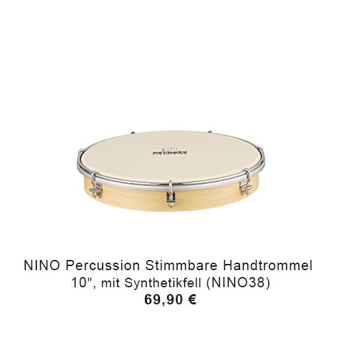 NINO Percussion Stimmbare Handtrommel - 10" Synthetikfell (NINO38) 
