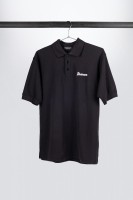 Black Ibanez polo shirt with embroidered Ibanez logo on the left chest (IS10POLOBK)