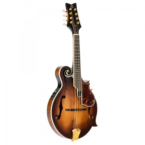 ORTEGA F-Style Serie Mandolin 8 String - Solid Spruce / Solid Flamed Antique Violin Oil + Bag (RMFE100AVO)