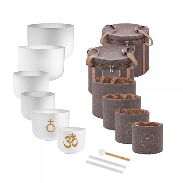Meinl Sonic Energy 6-piece Om Crystal Singing Bowl Set (CSBSETOM6)