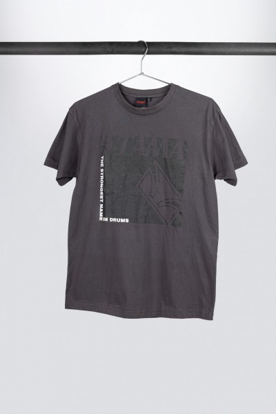 Tama t-shirt in dark grey with logo and "The Strongest Name" lettering on chest (TT209)