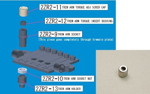 IBANEZ tremolo arm torque adjustment screw cap - for ZR tremolo (2ZR2-11)