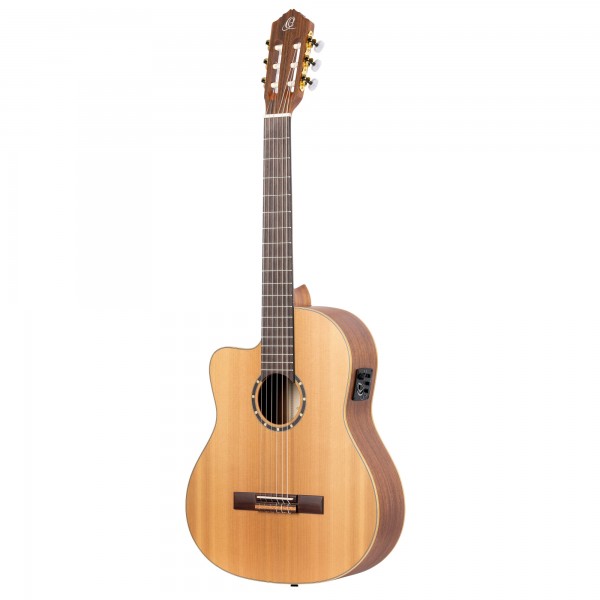 ORTEGA Family Series Pro 4/4 Konzertgitarre 6 String Lefty - Massive Zeder / Mahagoni Natur + Bag (RCE131L)