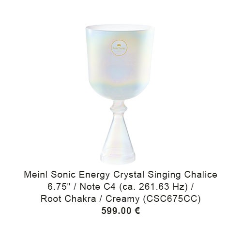 Meinl Sonic Energy Crystal Singing Chalice, 6.75" / 17 cm, Note C4, Creamy, Root Chakra (CSC675CC)