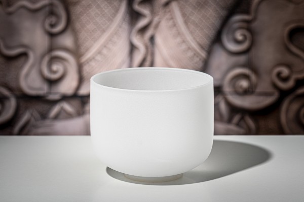 Meinl Sonic Energy 8" white-frosted Crystal Singing Bowl B4, 432 Hz, Crown Chakra (CSB8B)