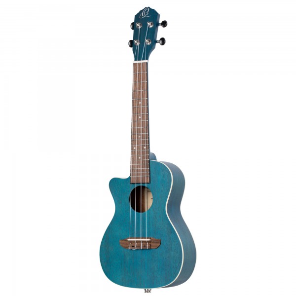 ORTEGA Earth Serie Konzert Preamp Ukulele 4 String Lefty - Ocean Blue (RUOCEAN-CE-L)