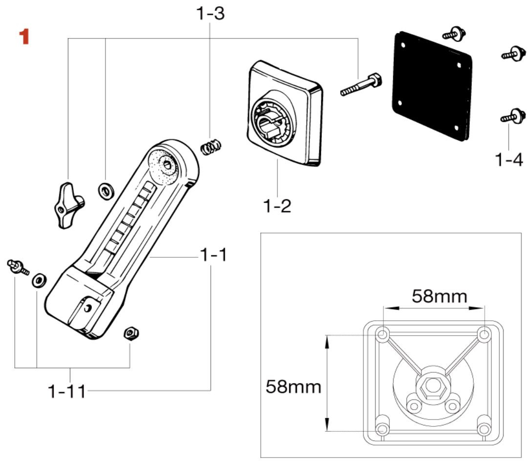 TAMA Spur bracket (player's left) (Starclassic) (MSB30LH) Bassdrum