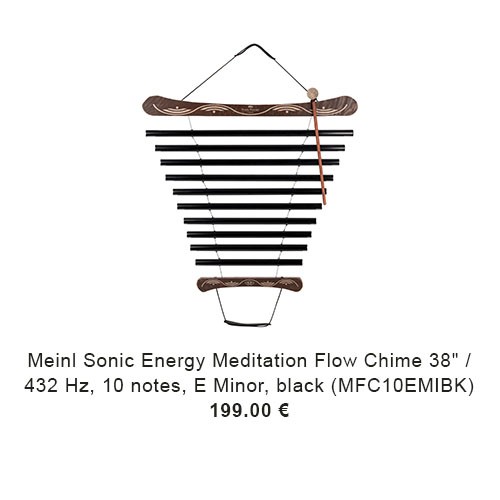 MEINL Sonic Energy Meditation Flow Chime, 38" / 95 cm, 432 Hz, 10 Notes, E Minor, Black (MFC10EMIBK)
