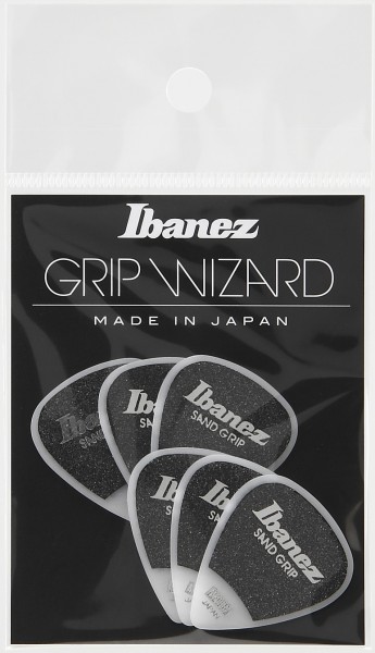 IBANEZ Grip Wizard Series Sand Grip Flat Pick - white 6 pcs. (PPA14MSG-WH)