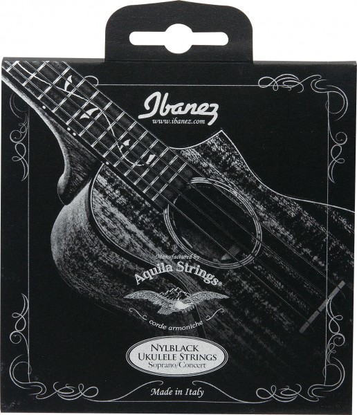 IBANEZ Saitensatz Ukulele Black Nylon by Aquila 4-Saiter - Sopran, Konzert 24-26 (NBUKS4)