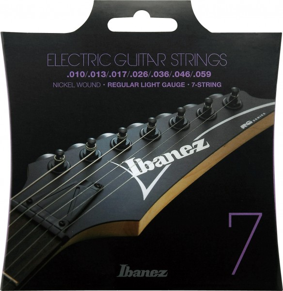 IBANEZ String Set Electric Guitar Nickel Wound 7-String - Regular Light, 10-59 (IEGS71)