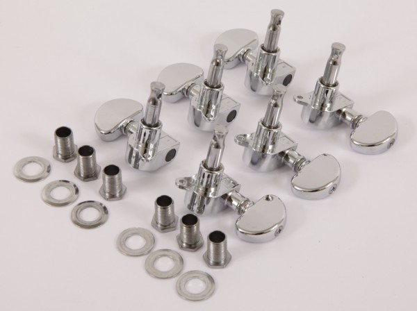 IBANEZ Akustikgitarren Mechanikensatz von Grover - 3 x links/3 x rechts chrom (5AMH39E)