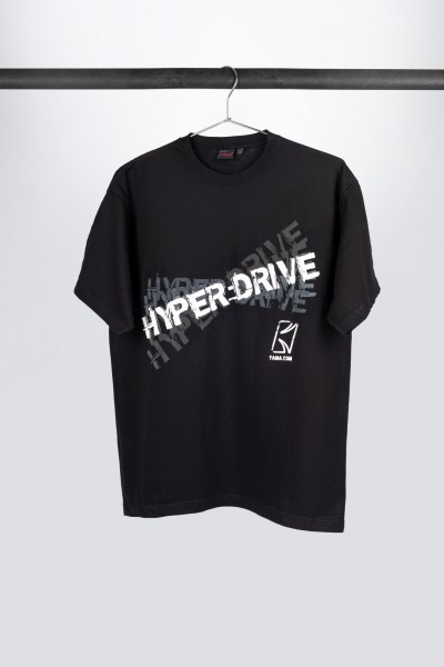 Tama t-shirt in black with "Hyperdrive" front- and backprint (TT108)