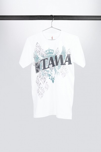 TAMA T-Shirt in weiß mit Wings Tee Frontprint (TT11WINGWH)