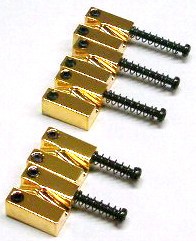 IBANEZ Saitenreiter für EB10 Brücke - gold für DWB35 5er Set (2BB2EB10G5)