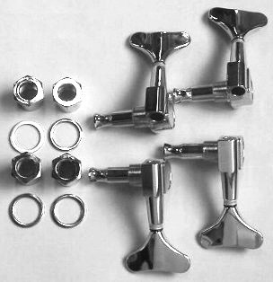 IBANEZ machine head set (4 piece unit) - chrome for GSR lefthand bass GSR200L (2MH1YB222C)