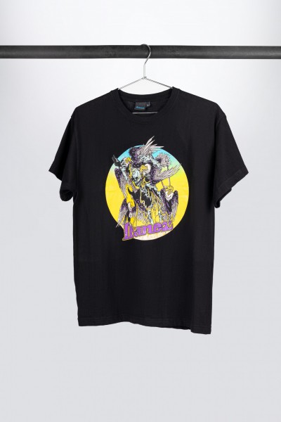 Black Ibanez t-shirt with colorful "Vultures" frontprint (IT313)