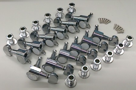 IBANEZ Acoustic Guitar Tuning Machines 12-String 6x left / 6x right - Chrome (5AMH02AD)
