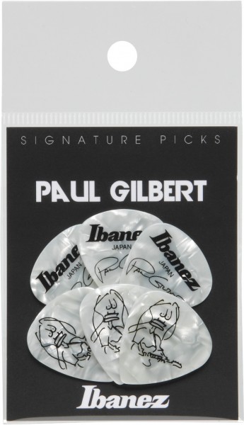 IBANEZ Picks Signature Series - Paul Gilbert 6 Stück - Pearl White 1,0mm heavy (B1000PG-PW)