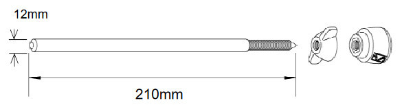 TAMA Bass drum spur (2 Stück/Set) - Smoked Black Nickel (MSP-SCUT)