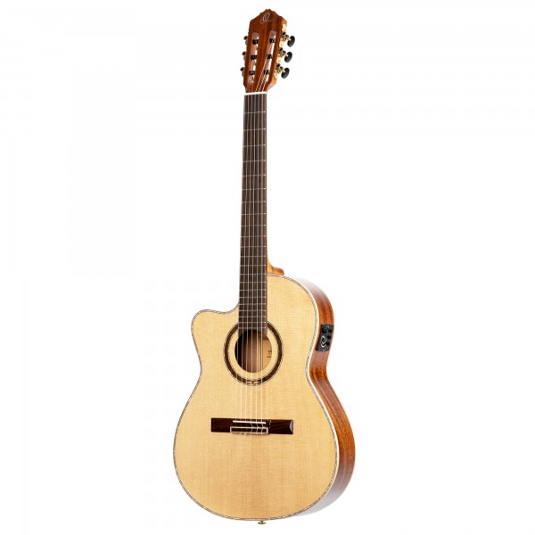 ORTEGA Performer Series 4/4 Acoustic-Electric Guitar 6 String Lefty - Solid Spruce / Sapele Natural + Gig Bag (RCE138-T4-L)