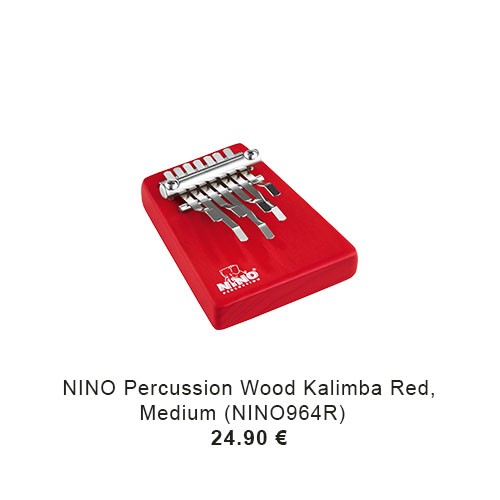 NINO Percussion Wood Kalimba Red, Medium - c''/c'/a'/a/f'/e'/e'' (NINO964R) 