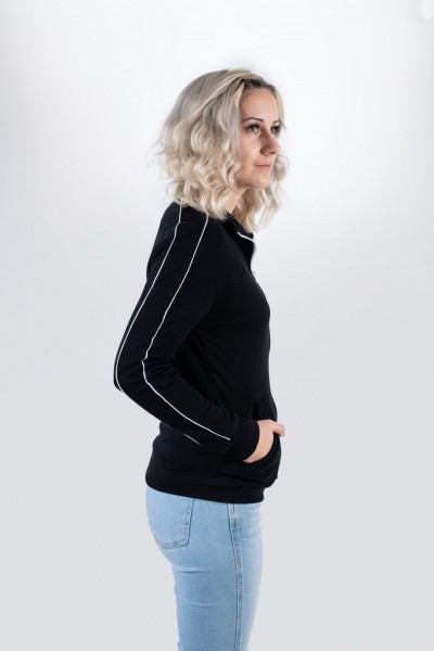 Tama black training jacket with logo on left chest (TTT12)