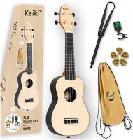 KEIKI K2 Serie Sopran Ukulele Set - Maple Natural / ABS (K2-MAP)