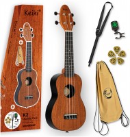 KEIKI K2 Serie Sopran Ukulele Set - Agathis / Mahogany Natural (K2-MAH)