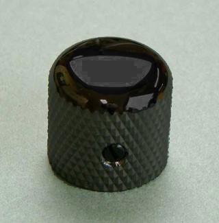 IBANEZ Potiknopf Metall - schwarz mit Schraube für glatte Achsen (4KB1J1B)