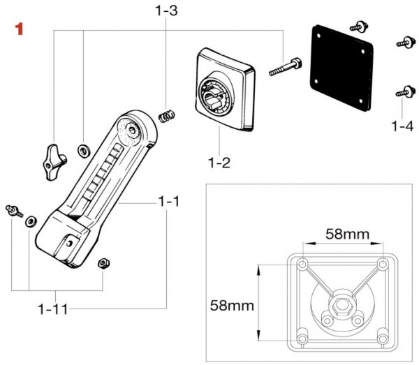 TAMA Spur bracket (player's left) (Starclassic) (MSB30LH)