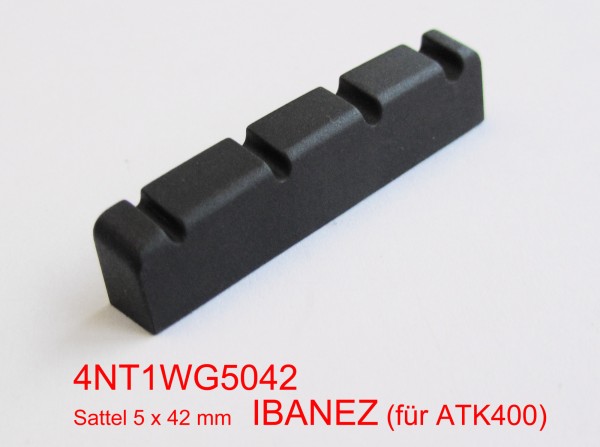 IBANEZ nut 5mm/42mm - black for ATK400 bass (4NT1WG5042)