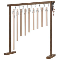 Meinl Sonic Energy 9-piece Sound Bath Tube Chime Solfeggio Set, Champagne gold (SBTSETSOL)
