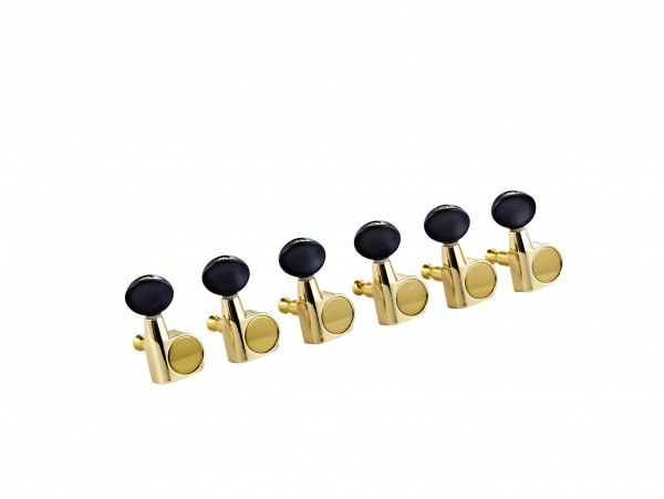 ORTEGA 6 in Line Guitar Tuning Machines - Gold (OTMEG6L-GO)