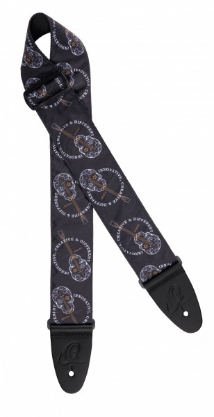 ORTEGA Nylon Guitar-Strap - Black Skull (OSN-65SKBK)