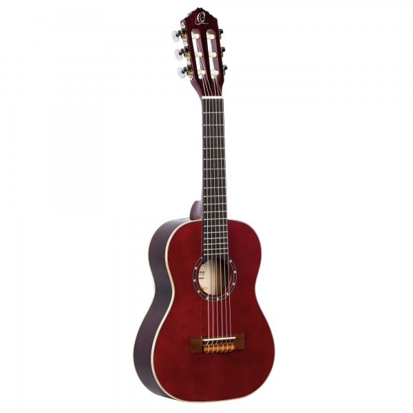 ORTEGA Family Series 1/4 Konzertgitarre 6 String - Weinrot + Bag (R121-1/4WR)