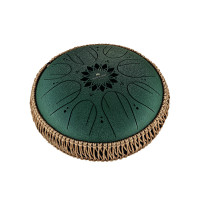 Meinl Sonic Energy 10" Medium Octave Steel Tongue Drum, F# Minor, 8 Notes, 432 Hz, Dark Green (MOSTD4DG)
