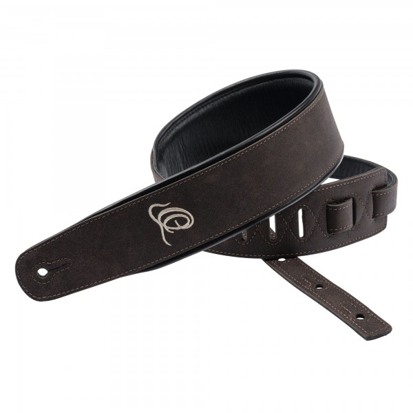 ORTEGA Genuine-Leather Guitar-Strap - Deep Forest Brown (OSAR-2)