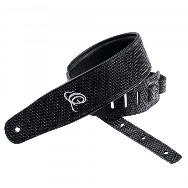 ORTEGA Genuine-Leather Guitar-Strap - Black Braid (OSCU-4)