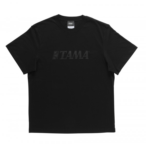 TAMA T-Shirt Black with Black Logo Size XL (TAMT007)