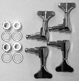 IBANEZ Mechanikensatz - 2 x links 2 x rechts für GSR/ICB Serie chrom (2MH1U222C)