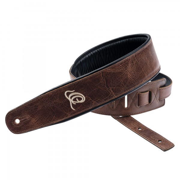 ORTEGA Echtledergitarrengurt - Vintage Brown (OSCL-4)