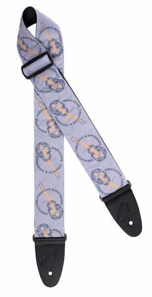 ORTEGA Nylon Guitar-Strap - Charcoal Skull (OSN-65SKCO)