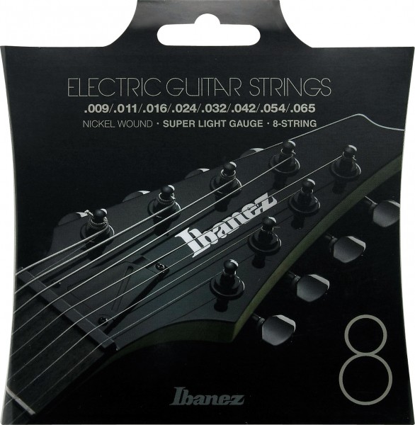 IBANEZ String Set Electric Guitar Nickel Wound 8-String - Super Light 9-65 (IEGS8)