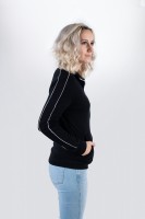 Preview: Tama black training jacket with logo on left chest (TTT12) Preview: Tama black training jacket with logo on left chest (TTT12)