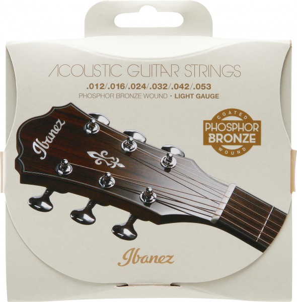 IBANEZ String Set Set for 6 String Light - .012/.016 /.024 /.032 /.042 /.053 Phosphor/Bronze (IACSP6C)