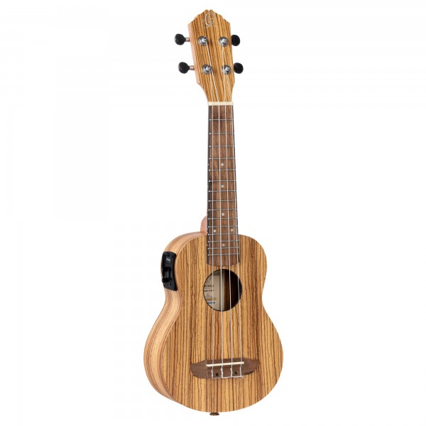 ORTEGA Timber Serie Sopran Preamp Ukulele 4 String - Zebrawood Natural + Bag (RFU10ZE)
