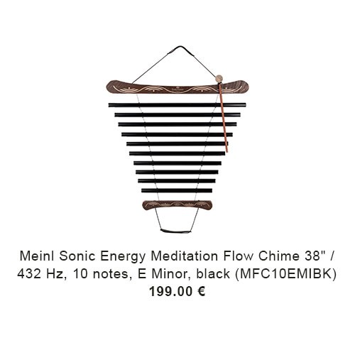 MEINL Sonic Energy Meditation Flow Chime, 38" / 95 cm, 432 Hz, 10 Notes, E Minor, Black (MFC10EMIBK)